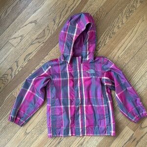 The North Face girls 4T rain jacket EUC